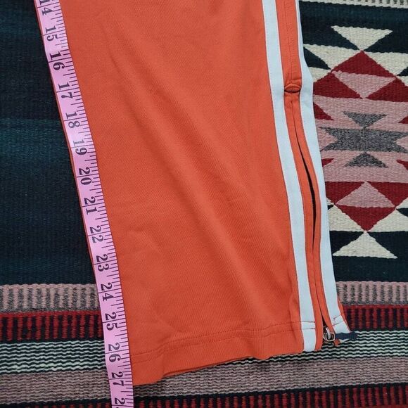 Vintage 90s Y2K Abercrombie and Fitch Orange Track Pants Sz S Straight Leg Zip - Picture 7 of 7